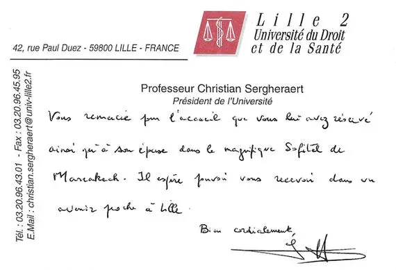 Guest experience handwritten hospitality note