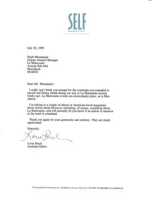 Guest experience signed hospitality letter