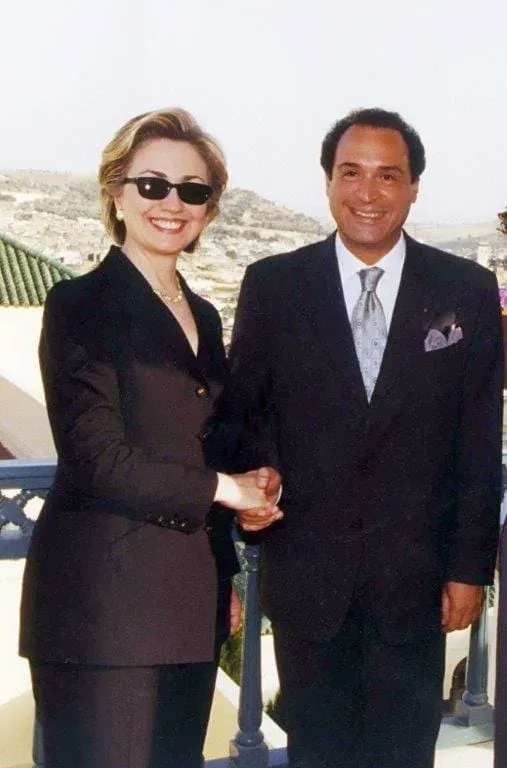 Najib Mountassir with The First Lady Hillary Clinton