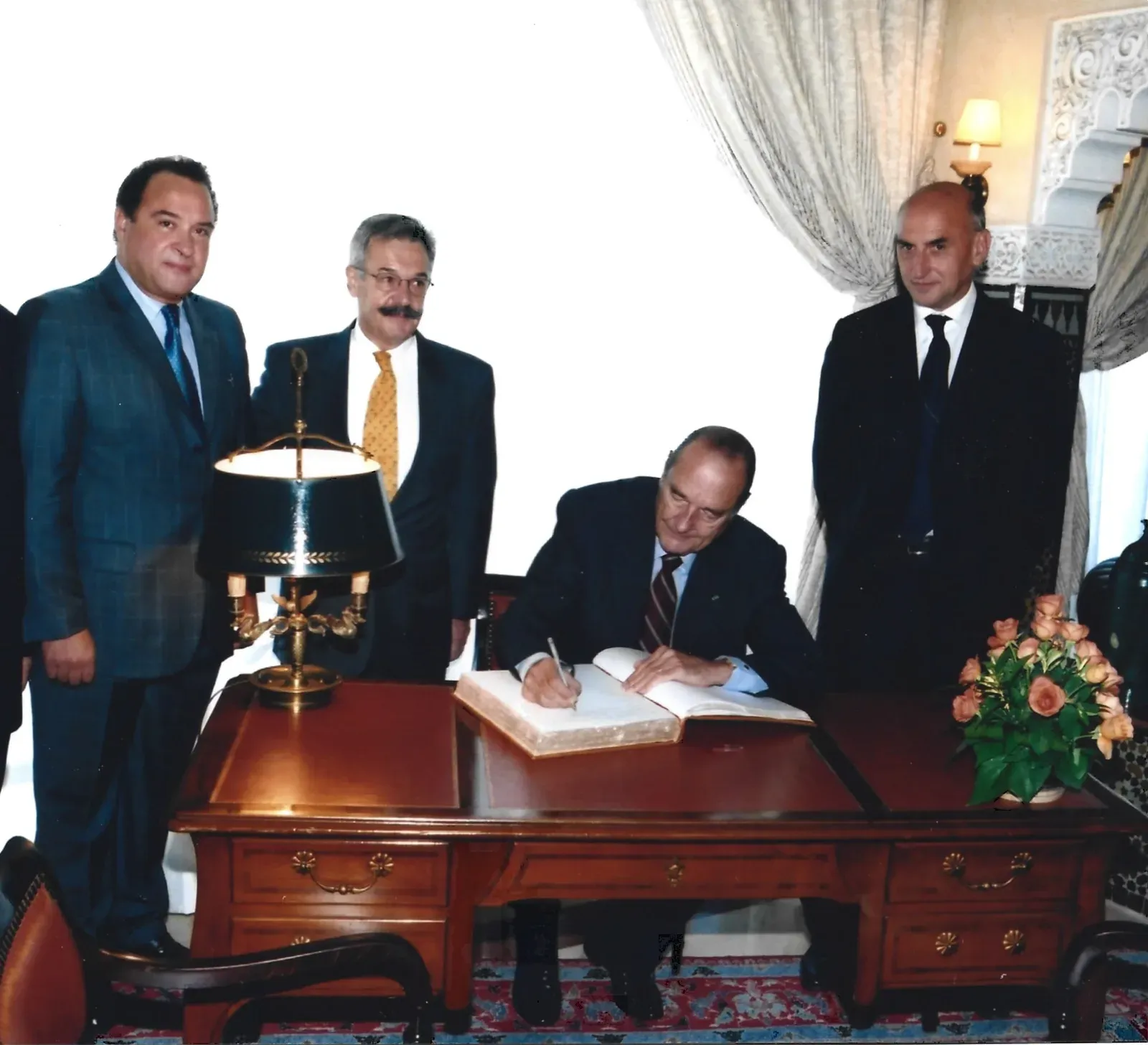 Najib Mountassir with President Jacques Chirac