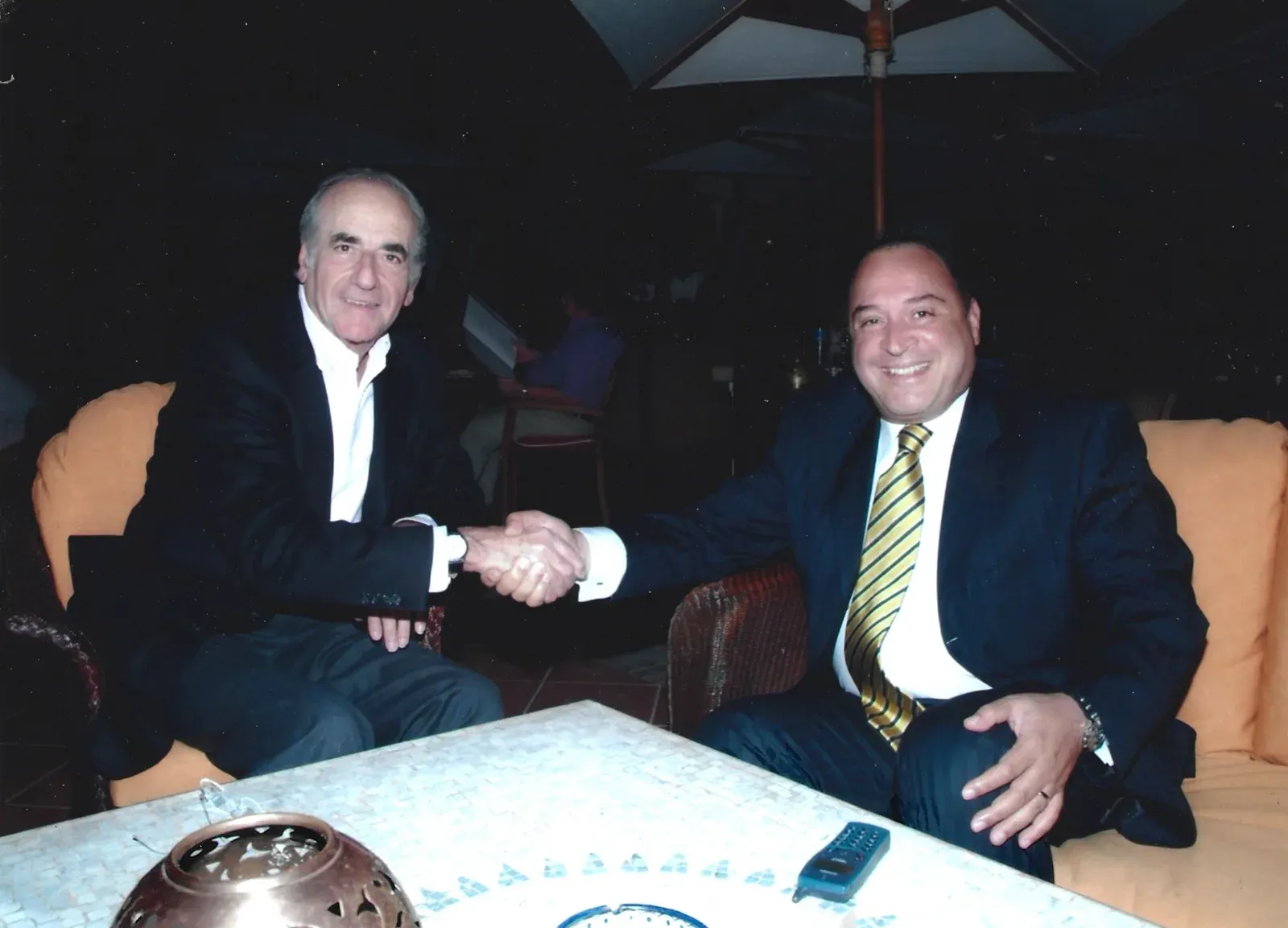 Najib Mountassir with French journalist Jean-Pierre Elkabbach